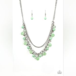 6/$10 Paparazzi ♥ Wait and SEA - Green ♥ Necklace